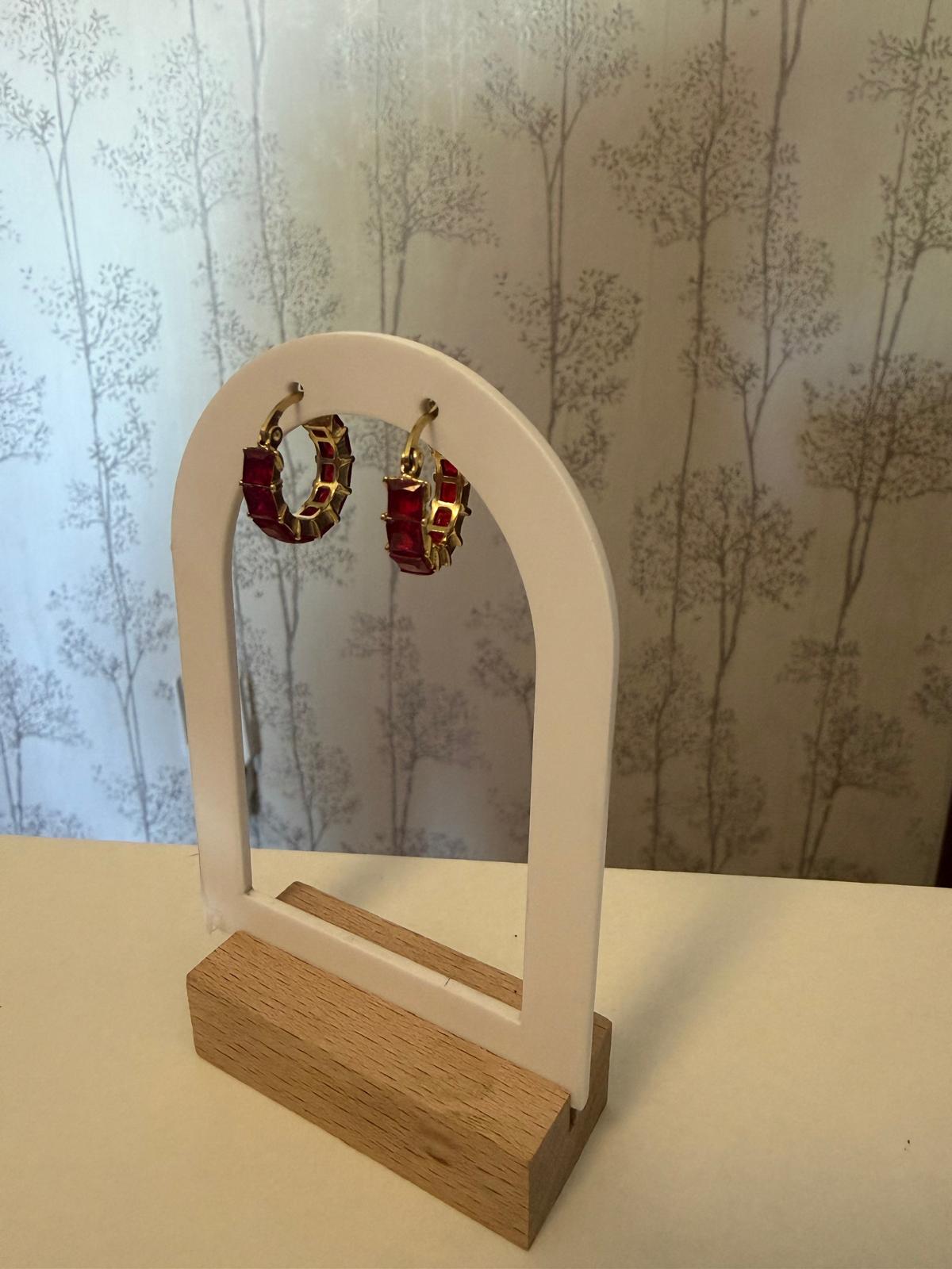 PEDIENTES AROS ROJOS