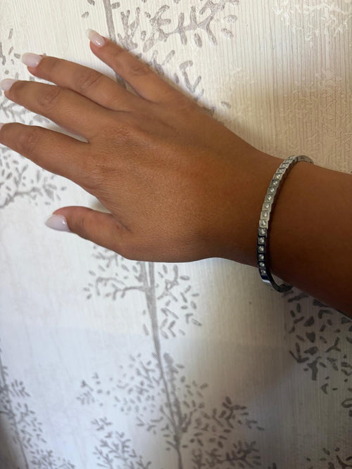 BRAZALETE CUADROS BRILLO