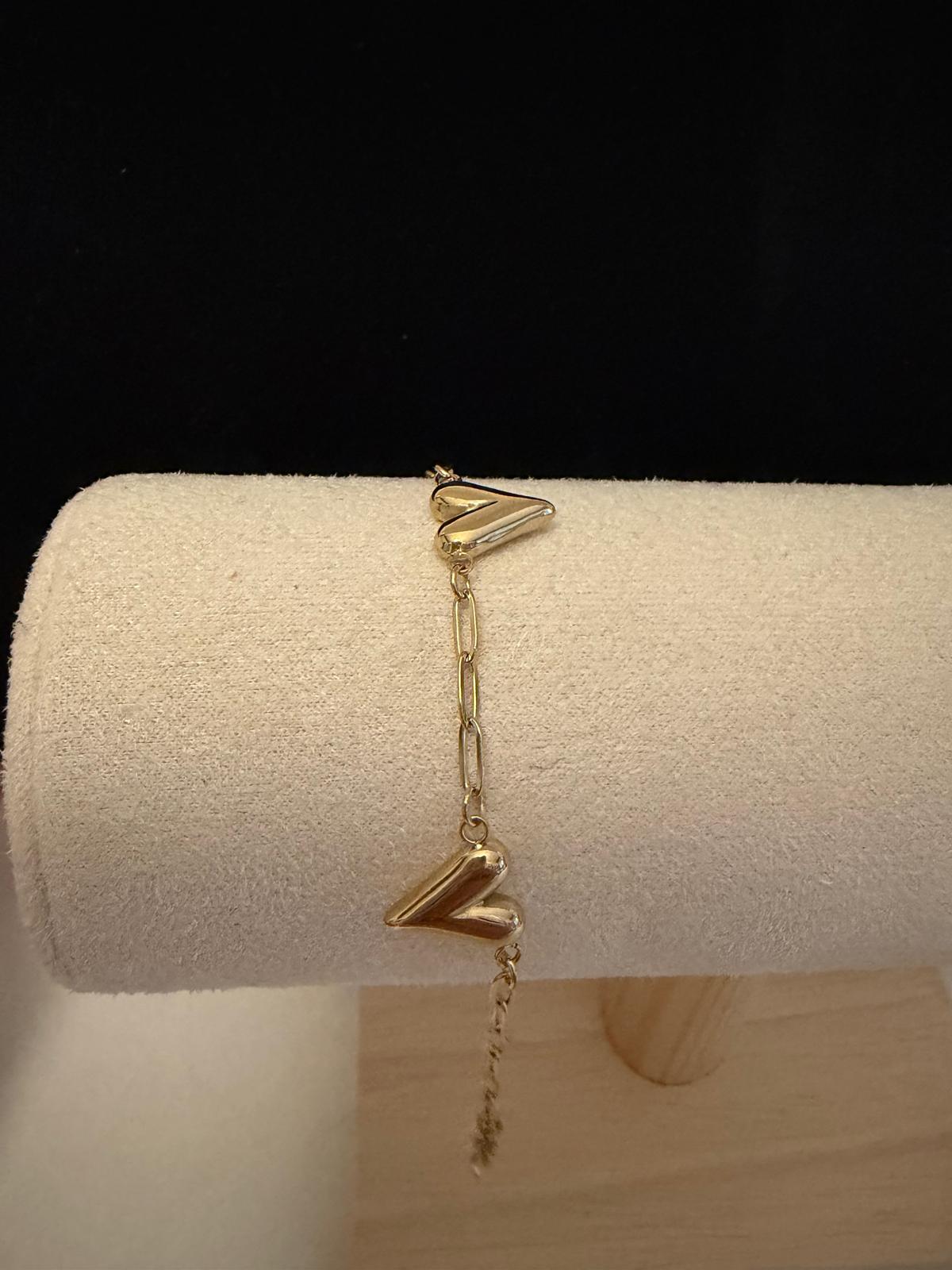 PULSERA CORAZONES GORDITOS ESLABONES