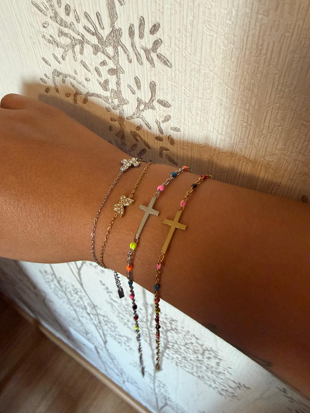 PULSERA CRUZ COLORES