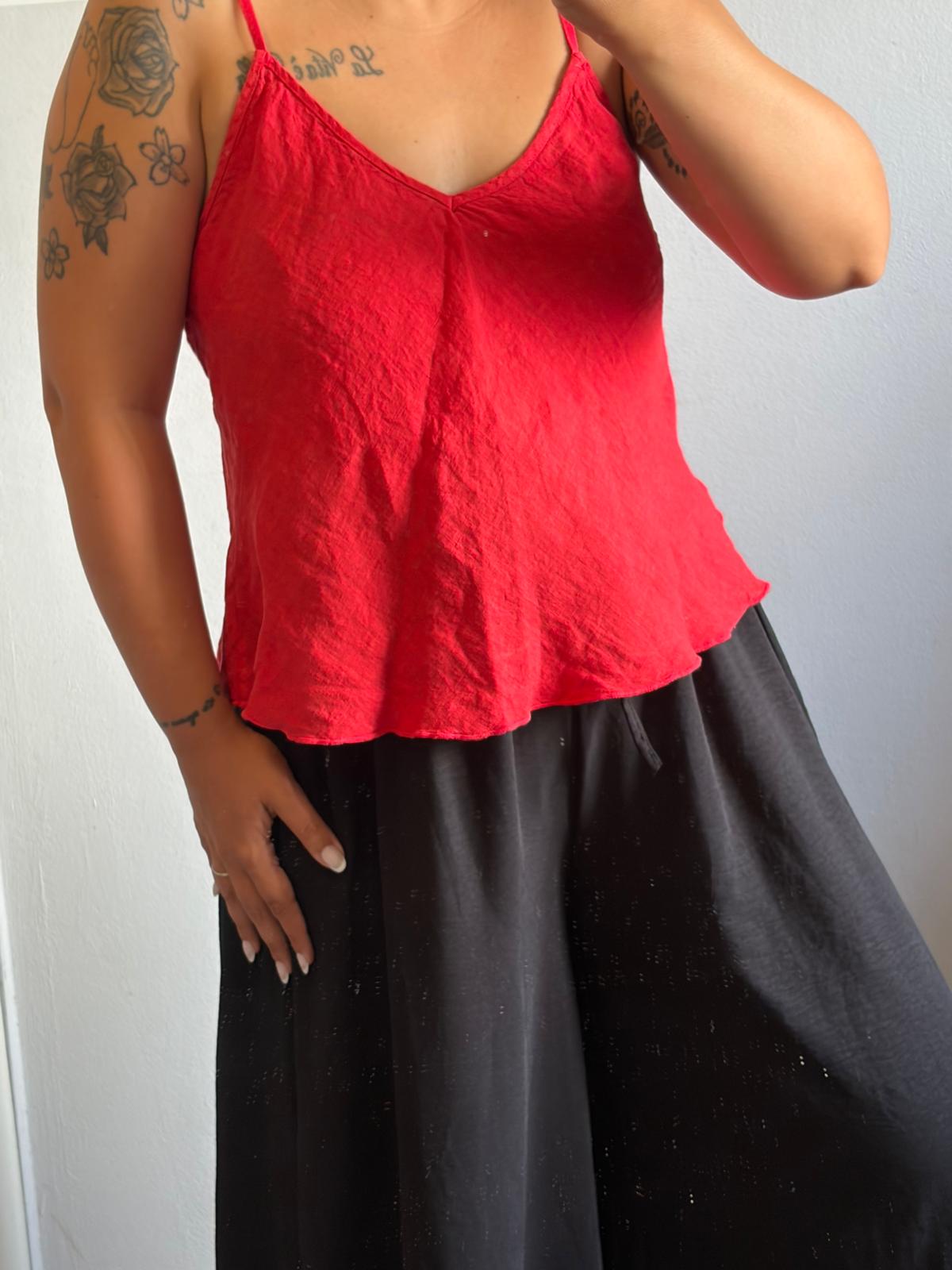 CAMISETA TIRANTES LINO