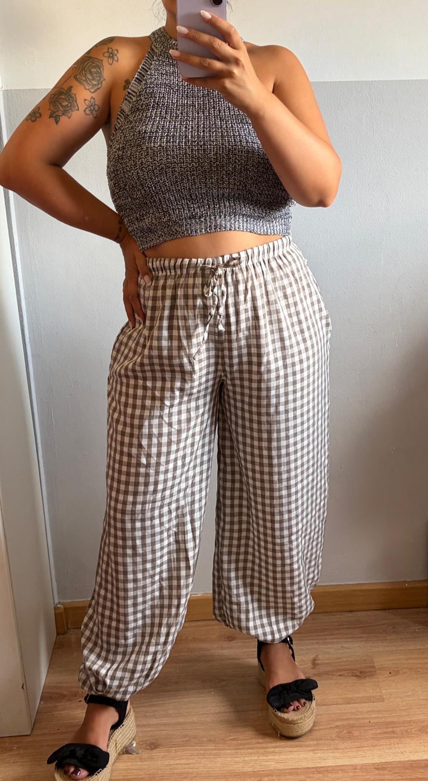 PANTALÓN VICHI CUADROS GRANDES